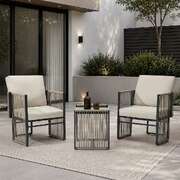 Outdoor Patio Set With Cushions 41x47x46cm