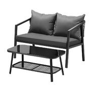 Set of 2 Outdoor Furniture Setting Garden Patio Lounge Sofa Table Chairs