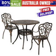 Outdoor Patio Set Aluminium Bronze 90x90x75cm