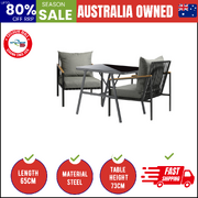 Outdoor Dining Set Table and Chairs Patio Furniture Garden Setting 3PCS