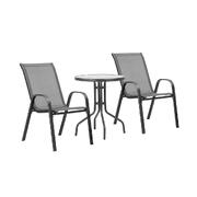 Outdoor Bistro Set Dining Chairs Table Patio Furniture 3 Piece