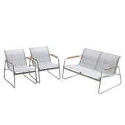 4 Seater Outdoor Lounge Patio Set Bench Textilene Sofa