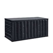 Outdoor Storage Box 490L Foldable Garden Container Black