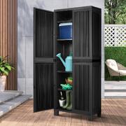 Outdoor Storage Cabinet Box Cupboard Garage Garden Adjustable Lockable