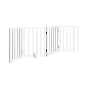  Wooden Pet Gate Dog Fence Safety Stair Barrier Security Door 4 Panels