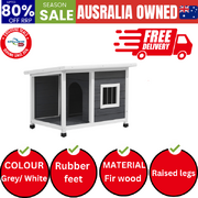 Dog Kennel House Outdoor Pet Wooden Cage Kennels Indoor Cabin Box Awning