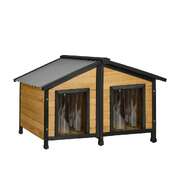 Dog Kennel Outdoor Indoor Pet House Wooden Puppy Cabin Kennels