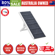 Dog Pet Ramp Adjustable Height Stairs Bed Sofa Car Foldable 90cm White