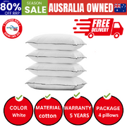 Pillow Hotel Pillows Home Decor Microfibre Filling for Sleeping Cotton Cover Soft Quality Luxury Bedroom 4pcs 48 x 73cm