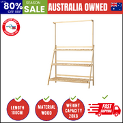 Versatile Wooden Plant Stand for Outdoor and Indoor Spaces