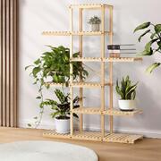 Bamboo Wood Plant Stand Flower Plants 6 Tiers Corner Display Shelves DIY