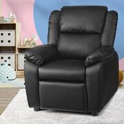 Kids Recliner Sofa Children Lounge Chairs PU Couch Armchair w/ Storage