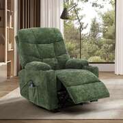 Heated Massage Recliner Chair Green 135° | EXTG