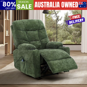Heated Massage Recliner Chair Green 135° | EXTG