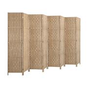 8 Panel Room Divider Privacy Screen Wood