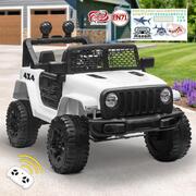 Kids Ride On Car Electric Toys Jeep 12V Remote Vehicle Car Gift White