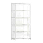 5-Tier Display Cabinet Tall Bookcase White | EXTG