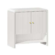 Buffet Sideboard Storage Cabinet White 2 Doors Cupboard for Dining Room
