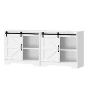 2x Buffet Sideboard Cabinet Storage Cupboard White