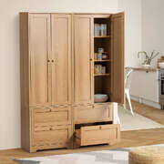 Natural Sideboard Cabinet Storage 60x30x175.5cm