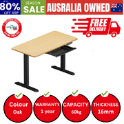 120CM Electric Standing Desk with Drawer Height Adjustable Black & Oak