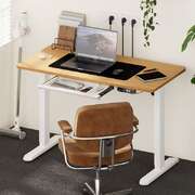 140cm Electric Standing Desk With Drawer Adjustable White