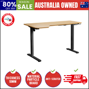 L-shape Electric Standing Desk Single Motor 145CM Black&Oak