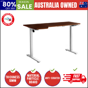L-shape Electric Standing Desk Single Motor 145CM White&Walnut