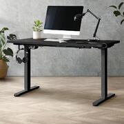 Standing Desk Electric Height Adjustable Motorised Sit Stand Desk 140cm All Black