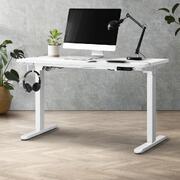  Standing Desk Electric Height Adjustable Motorised Sit Stand Desk 120cm All White