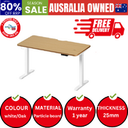 Standing Desk Wireless Charging Single Motor 140CM White&Oak