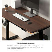 160cm Electric Standing Desk with Drawer Adjustable Black Walnut