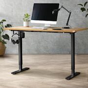 Electric Standing Desk Single Motor Height Adjustable Sit Stand Table Oak