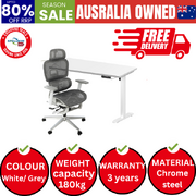 Office Desk and Chair Set Mesh Ergonomic Chair Sit-stand Desk GY&WH