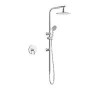 10" Rain Shower Head Set Round Handheld With Shower Mixer Tap Chrome