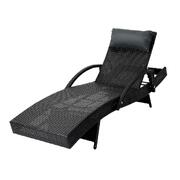 Sun Lounge Wicker Lounger Day Bed Outdoor Setting Patio Furniture Pool