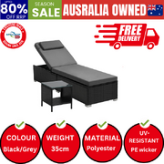 un Lounge Wicker Lounger Table Patio Furniture Outdoor Setting Day Bed