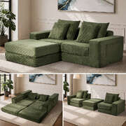 Compressed Modular Sofa Multi-Layout Corduroy Lounge Set