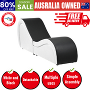 Sofa Love Seat Chaise Lounge Couples Yoga Bed BK&WH