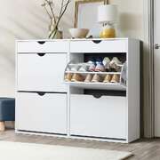 Shoe Storage Cabinet 36 Pairs White | EXTG