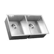 Kitchen Sink Stainless Steel Bathroom Laundry Basin Double Silver 76X44CM