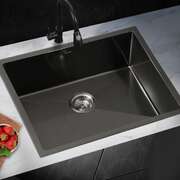 Welba Kitchen Sink Stainless Steel Basin Single Flush Mount 60X45CM