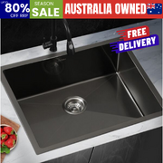 Welba Kitchen Sink Stainless Steel Basin Single Flush Mount 60X45CM
