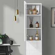 Tall Bathroom Storage Cabinet Slim White 170cm | EXTG