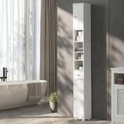 Tall Bathroom Storage Cabinet Shelf Drawer Cupboard White