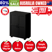 Storage Cabinet Buffet Sideboard 2 Door Black