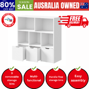 Kids Storage Organiser Cabinet With Removable Box White