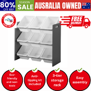 Kids Storage 9 Bins Display Shelf Storage Rack