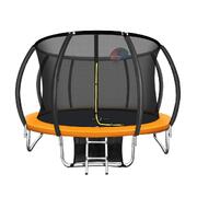 Mazam 12FT Trampoline Kids Round Trampolines Basketball set Safety Net Enclosure