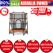 55 Inch Trampoline Kids Trampolines Encosure Safety Net Round